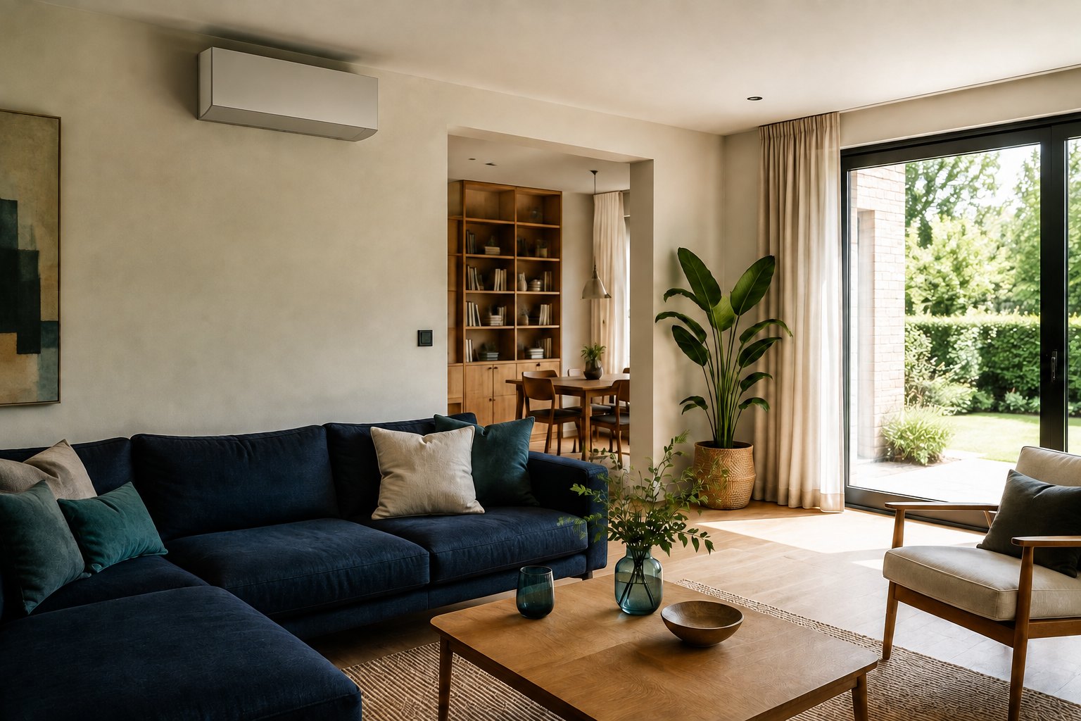Merkloze airconditioning geïntegreerd in een Belgische woning